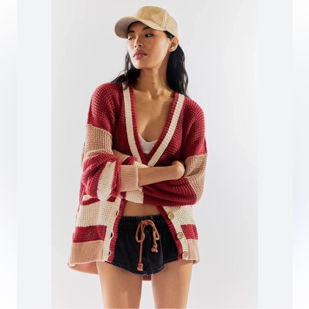 We the Free People Cardigan Chelsea Cardigan Red